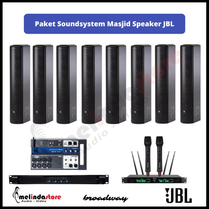 PAKET SOUND SYSTEM MASJID JBL CBT50 8BH